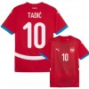 Maglia ufficiale Serbia Tadic 10 Casa Euro 2024 per Uomo